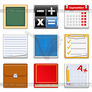 Education Icons - vector clip art