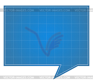 Blueprint Speech Bubble - vector clipart / vector image