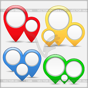 Pointers with Circles - vector EPS clipart