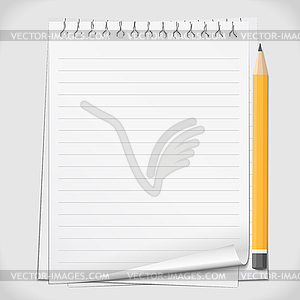 Paper with pencil - vector clipart