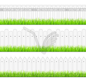 White Fences - vector image