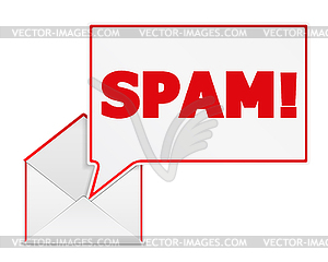 Spam in Envelope - vector clipart