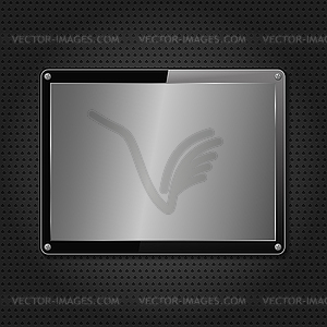 Metal plate - vector image