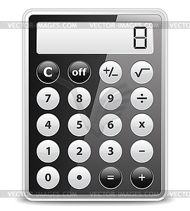 Black Calculator - stock vector clipart