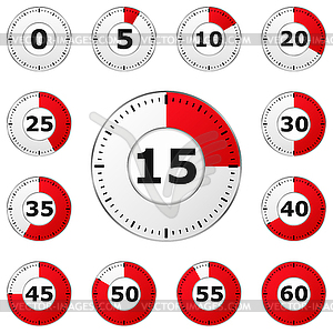 Red Timers - vector clipart