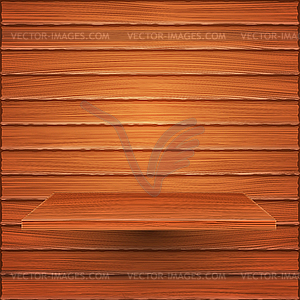 Wooden Shelf - vector clip art