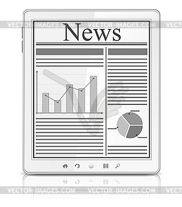 News in Tablet PC - vector image