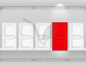 Red Door - vector clipart