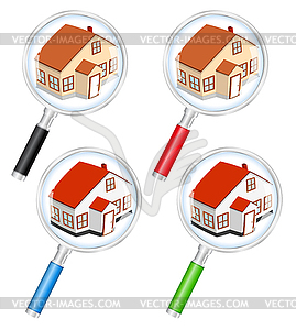 Search for house concept - vector image