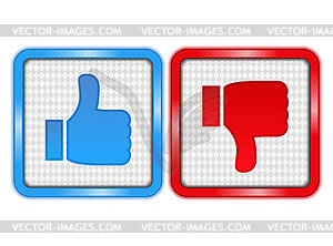 Like and Unlike Buttons - vector clip art