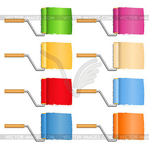 Rollers with paint - vector EPS clipart