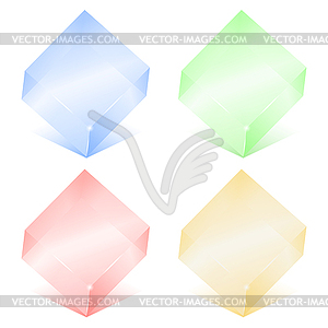 Transparent Glass Cubes - vector clipart