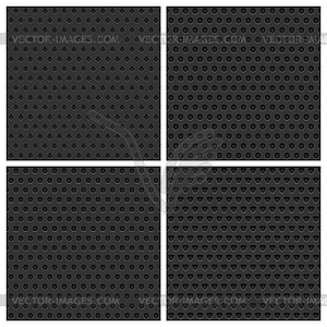 Seamless Metal Backgrounds Set - royalty-free vector clipart