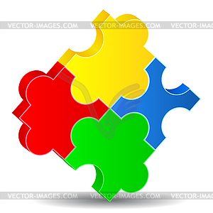 Puzzle Pieces - vector image