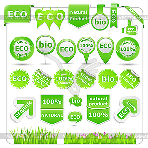 Green Eco Design Elements - vector clip art