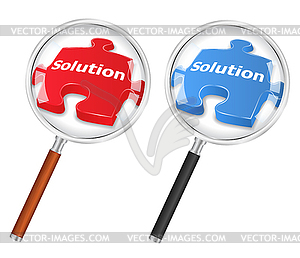 Solution concept - vector clip art