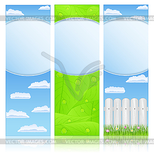 Vertical summer banners - vector EPS clipart