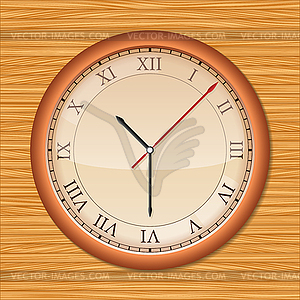 Wall clock - color vector clipart