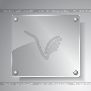 Square glass board - vector image