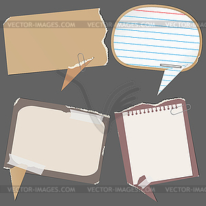 Paper Speech Bubbles - vector image