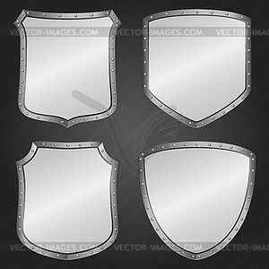 Metal shields - vector image