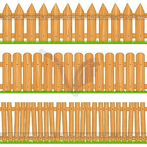 Wooden Fences - royalty-free vector image