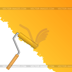 Roller and paint - vector clipart