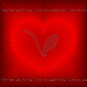 Background with red heart - vector image