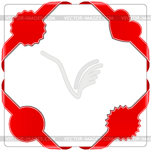 Красные ленточки Corner - изображение в формате EPS