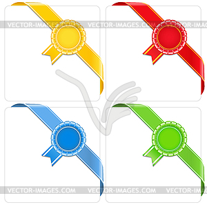 Award corner ribbons - vector EPS clipart