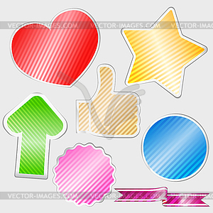 Stickers - color vector clipart