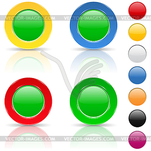 Round buttons - vector clipart