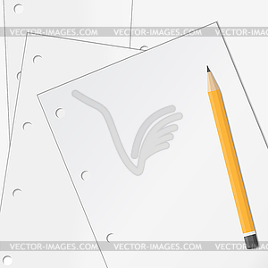 Paper and pencil - vector clipart