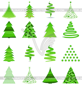 Asbtract Christmas Trees - vector clipart