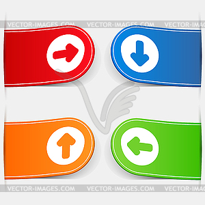Ribbons with Arrows - vector clip art