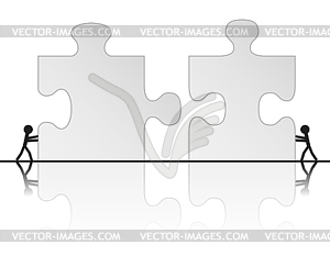 Building puzzle - vector image