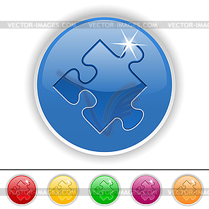 Puzzle Piece Icon - vector image