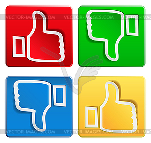 Rate Buttons - vector clip art