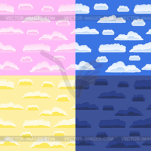 Seamless sky backgrounds - vector clip art