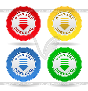 Download Buttons - vector clipart
