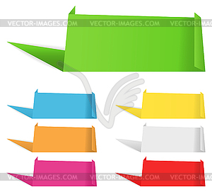 Origami Banners - vector clip art