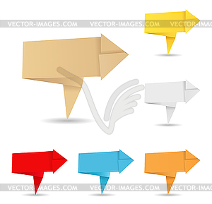 Origami Arrows - vector clip art