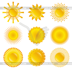 Suns - vector clipart