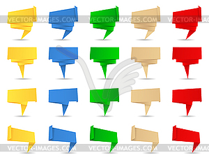 Origami Banners - vector clipart