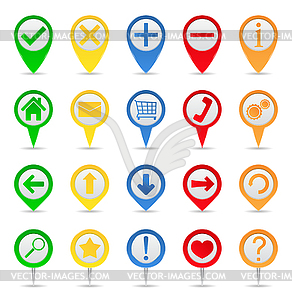 Map Markers - vector clipart / vector image