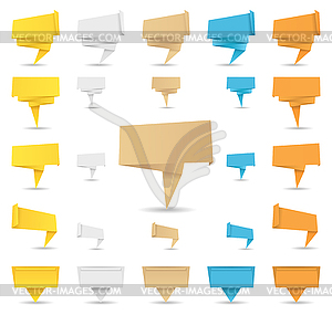 Origami Banners - vector image