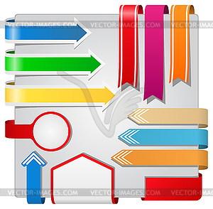 Ribbons, Arrows and Banners - vector clipart