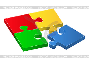 Puzzle pieces - vector clipart