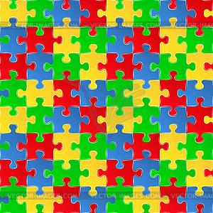 Seamless Puzzle Background - royalty-free vector clipart