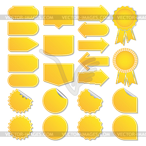 Yellow price tags - vector clip art